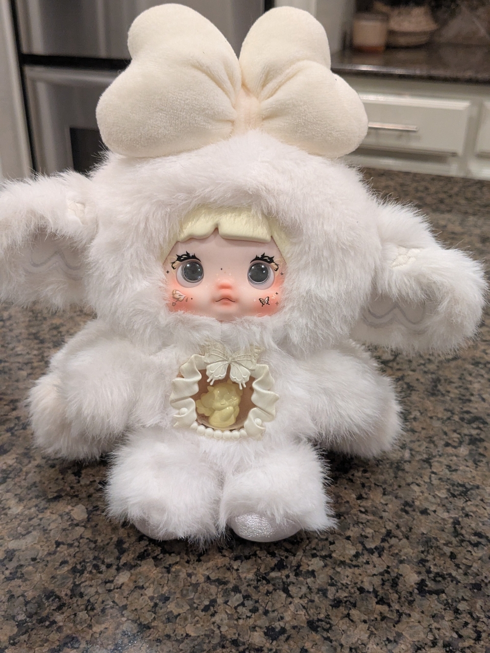 Nommi Fantasy World Series Plush White Lamb Doll with Bow